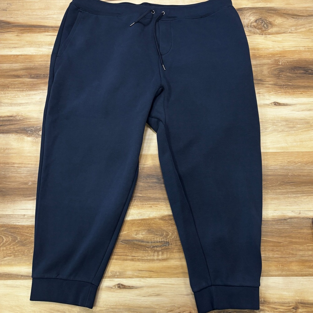 Polo Ralph Lauren Joggers 3XB Big & Tall Double Knit Sweatpants Navy Blue